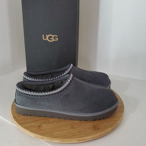 UGG Tasman Slipper Men's US 9 Dark Grey Wool NEW - Picture 1 of 15